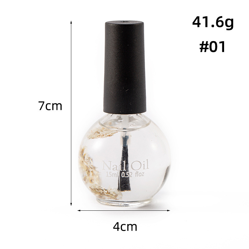Concubina de uñas aceite de Nutrición de flores secas 15ML Cuidado del borde de las uñas Aceite hidratante anti-púas aceite de Nutrición de flores secas