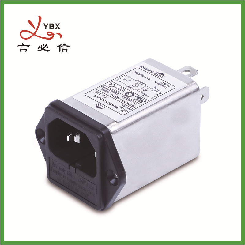 源头厂家单相交流插座式滤波器带开关保险电源滤波器现货批发采购