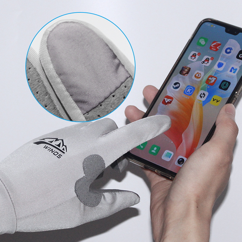 Guantes deportivos absorción de humedad y que absorbe el sudor transpirable resistente al sol pantalla táctil superconductora al aire libre ciclismo hielo Frisbee guantes