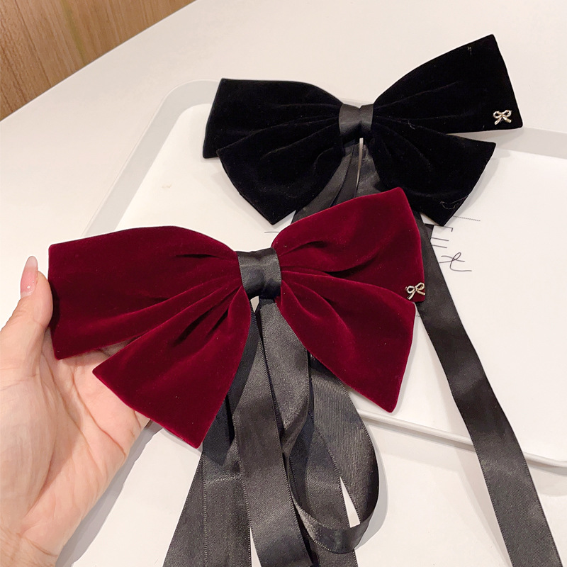 Fashion Bow Knot Velvet Cloth Hair Clip 1 Piece display picture 5