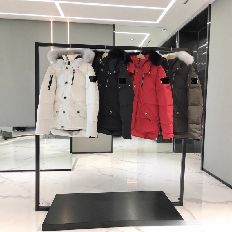 Mengkou Scissors 05 Model Women's Style, 06 Model Men's Style, Silver Label, Silver Zipper, Hooded Fur Collar down Jacket Parka Coat Wholesale