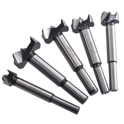 Woodworking hinge hole opener 5pcs hand electric drill board reaming drill bit set plastic gypsum board drilling flat wing drill