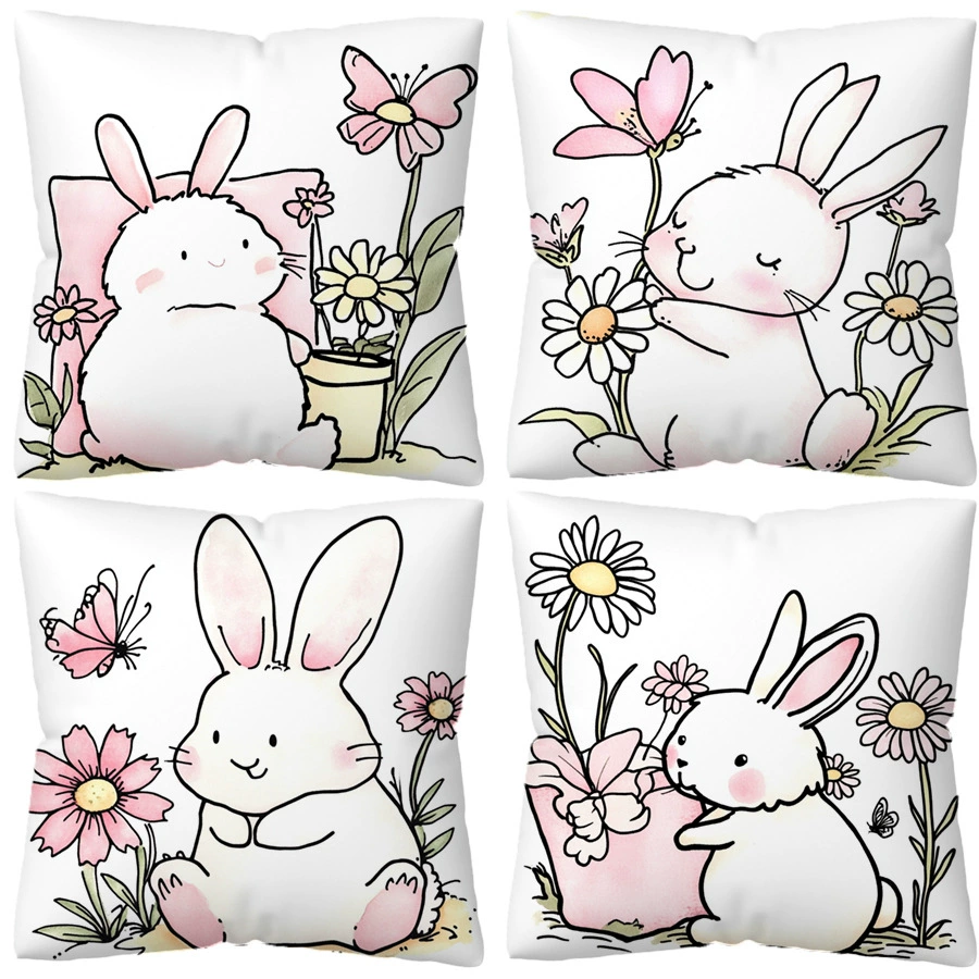 (Cross-border trading), cute rabbit, pillow, pillowcase, sofa for bed