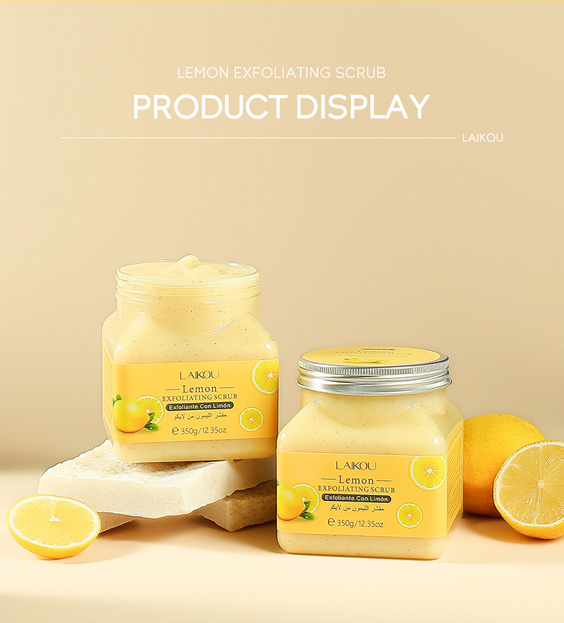 Laikou Body Lemon Scrub 350g Pore and Exfoliating Skin Care Product Body Scrub Wholesale undefined