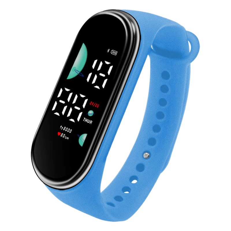 Новые студенческие электронные часы, новые карамельные рисовые 9LED, часы с ручным кольцом, водонепроницаемые детские персонализированные часы оптом