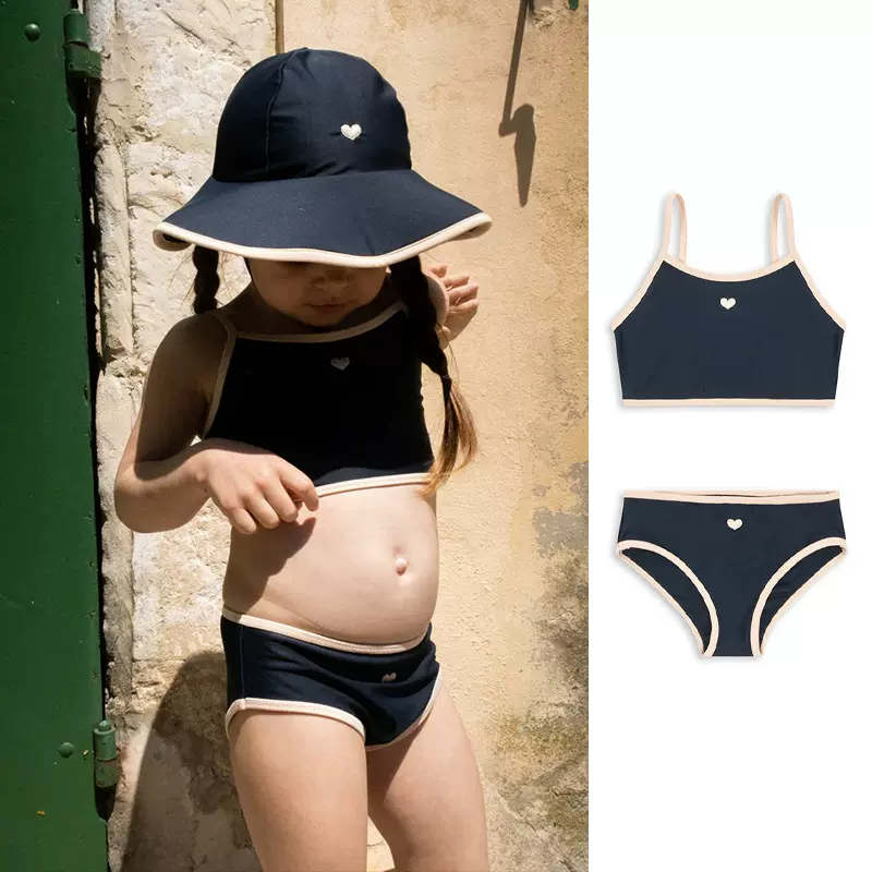 女宝宝比基尼游泳衣2026丹麦夏季新款婴儿分体泳装儿童女童泳衣