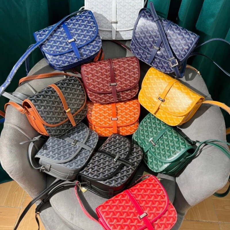 Goya Goyard Unisex Messenger Bag Saddle Bag Dog Tooth Bag Trendyy Fashion Small Square Bag Single Shoulder Crossbody Bag