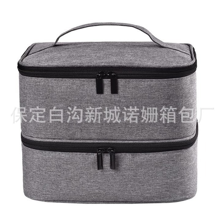 Bolso cosmético transfronterizo de gran capacidad Bolso femenino portátil de PVC de alta calidad Bolso de almacenamiento de esmalte de uñas Bolso de mano para uñas