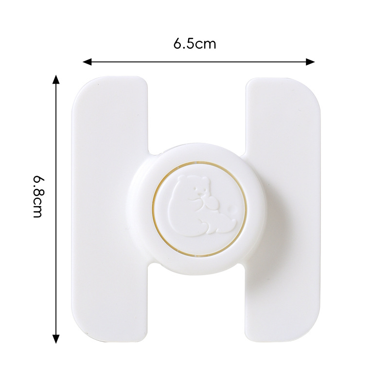 Fuentes transfronterizas Bloqueo de seguridad para bebés ajustable deslizante blanco Bloqueo curvo para niños Bloqueo de alargamiento Bloqueo de límite sin perforación