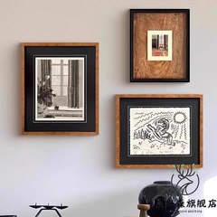 中古風客間の組み合わせ装飾画高級フランス風復古ソファー背景壁小衆芸術電計箱掛け画