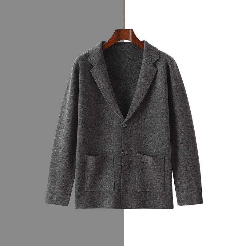 Thickened Wool Knitwear Sweater Lapel Cardigan Men's New Autumn and Winter Jacket Casual Versatile Fashion Trend Thickened Wool Knitwear Sweater Lapel Cardigan Men's New Autumn and Winter Jacket Casual Versatile Fashion Trend