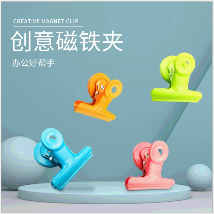 Магнитная клипса круглая для творчества металлическая Магнитная клипса 38 мм цветная маленькая клипса сзади с магнитом