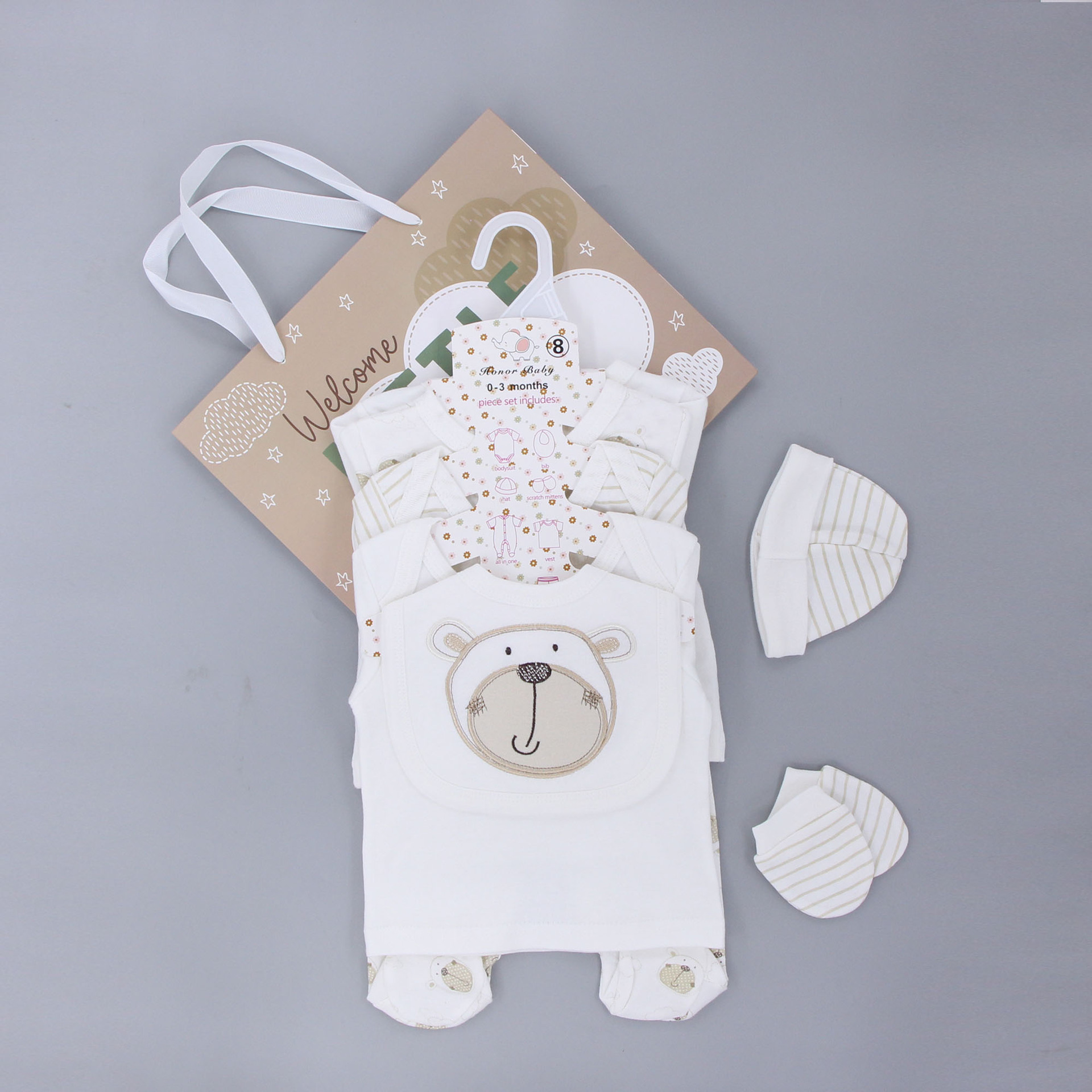 Caja de regalo de recién nacidos, ropa de escalada unida, ropa de algodón, ropa de bebé de luna llena, ropa de bebé para hombres y mujeres image 13