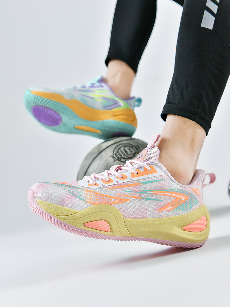 Primavera de 2025, nuevos zapatos de baloncesto Yuan Yuan, zapatos deportivos casuales de alta altura transpirables para hombres, zapatos de competencia antideslizantes