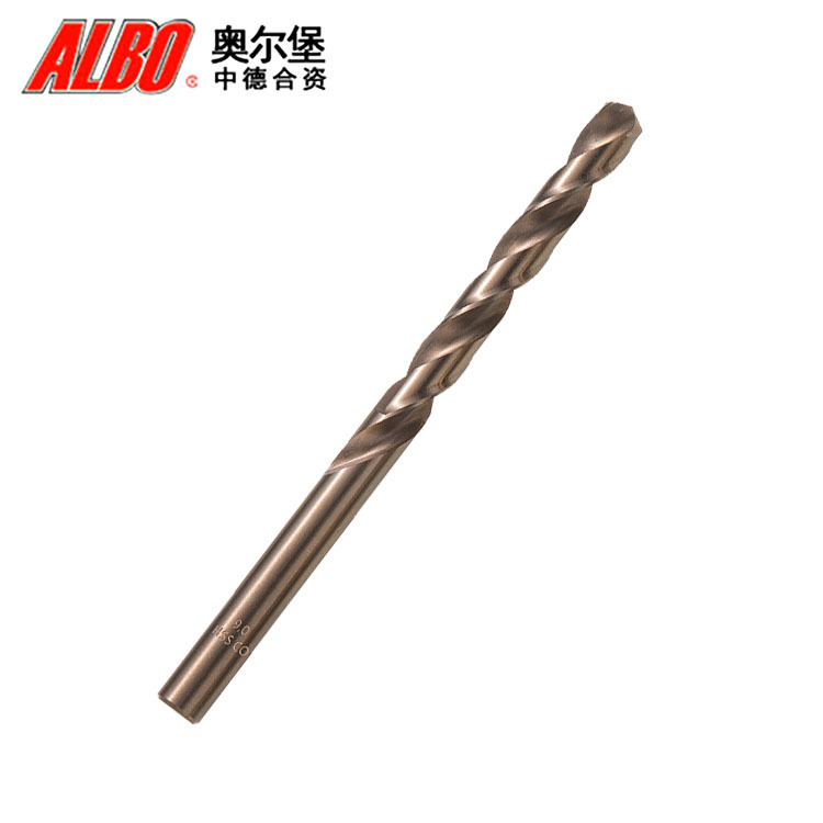 奥尔堡 含钴直柄麻花钻 钻头打孔钢铁 超硬不锈钢电钻 直转头