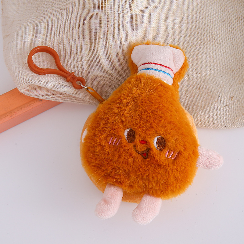 Monedero de hamburguesa de felpa, pequeño libro rojo, el mismo estilo, bolsa de auriculares de juguete Kapibala, muñeca de la serie de dibujos animados, dinero personalizado