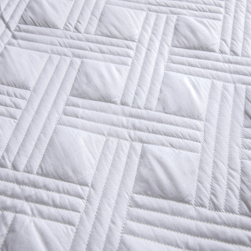 Pure cotton solid color quilted bed sheet star hotel Simmons protective pad anti-slip mattress cover height 30 close-fitting and breathable