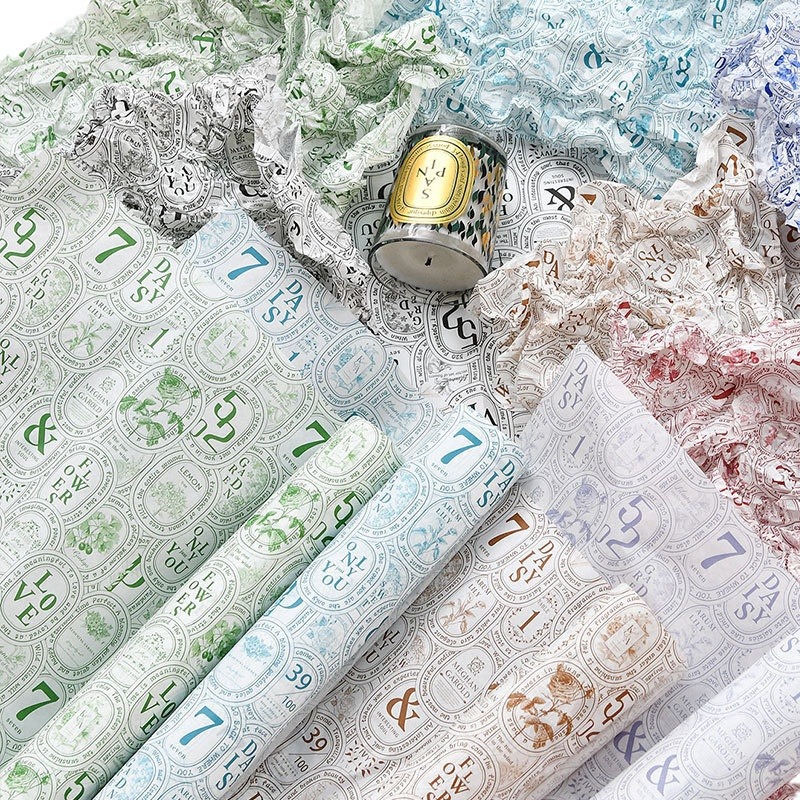 Huaxi té negro copo de nieve papel de embalaje ramo de flores artesanal micro impermeable papel de revestimiento florista papel de embalaje floral