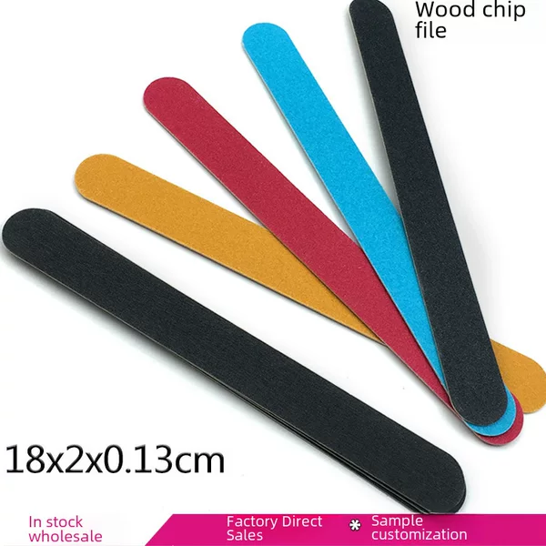 in stock wholesale sandpaper wood nail file nail polish wood file ultra thin sandpaper file 100/180