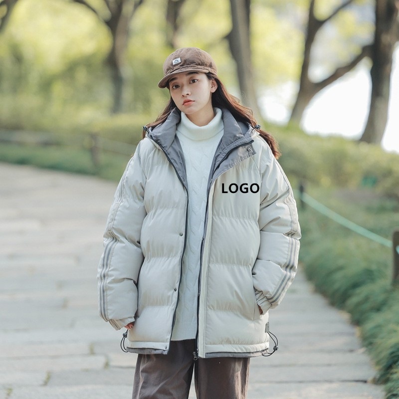 Men's winter loose-fitting warm hooded down cotton jacket, 2025 men's outerwear, cross-border