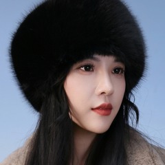 2025年新作万能帽子 模造フォックスファー帽子 毛皮の暖かい耳当て付き帽子 冬用女性用フィッシャーマンハット