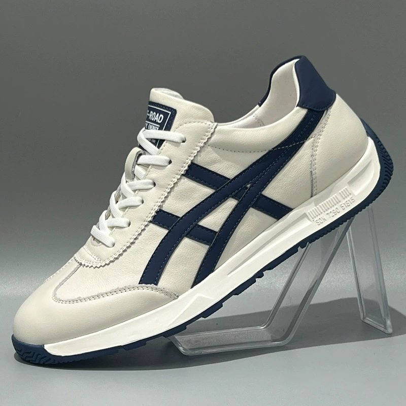 Мужская обувь Forrest Gump, новинка 2025 года, весенняя дышащая обувь из натуральной кожи, нескользящая универсальная спортивная обувь на мягкой подошве, повседневная мужская обувь