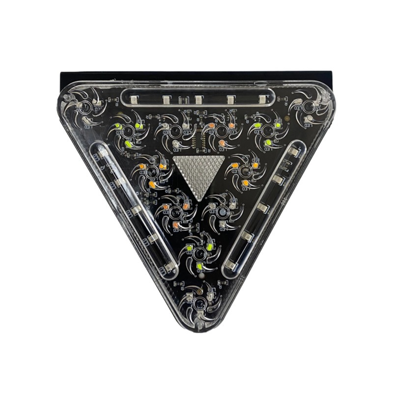 New Led Flash Light 24V Truck Windmill Anti-Fog Light Truck Colorful Side Light Triangle Wind Fire Wheel Rear Tail Light