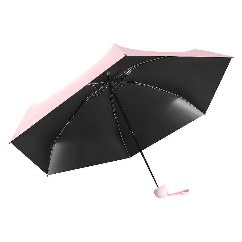 女性用日傘、日焼け止め、コンパクトでポータブルな日傘、女性用晴雨兼用傘、カプセル、小さな新鮮なビニール日傘|undefined