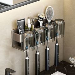 歯ブラシ棚収納棚穴なしトイレ掛け浴室うがいコップホルダー歯ブラシホルダー壁掛け式