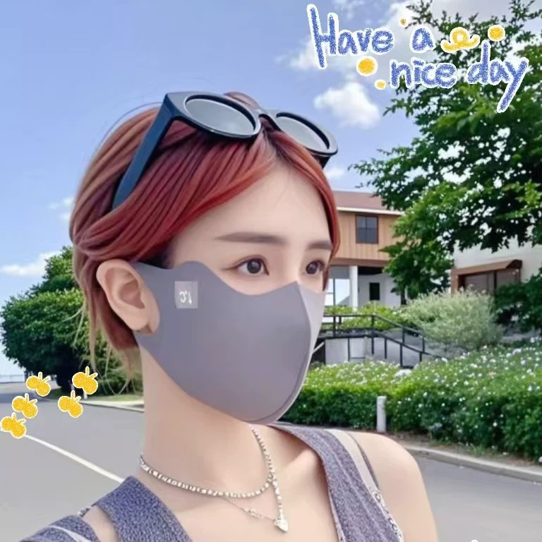 Летняя маска из ледяного шелка дышащая гиалуроновая кислота