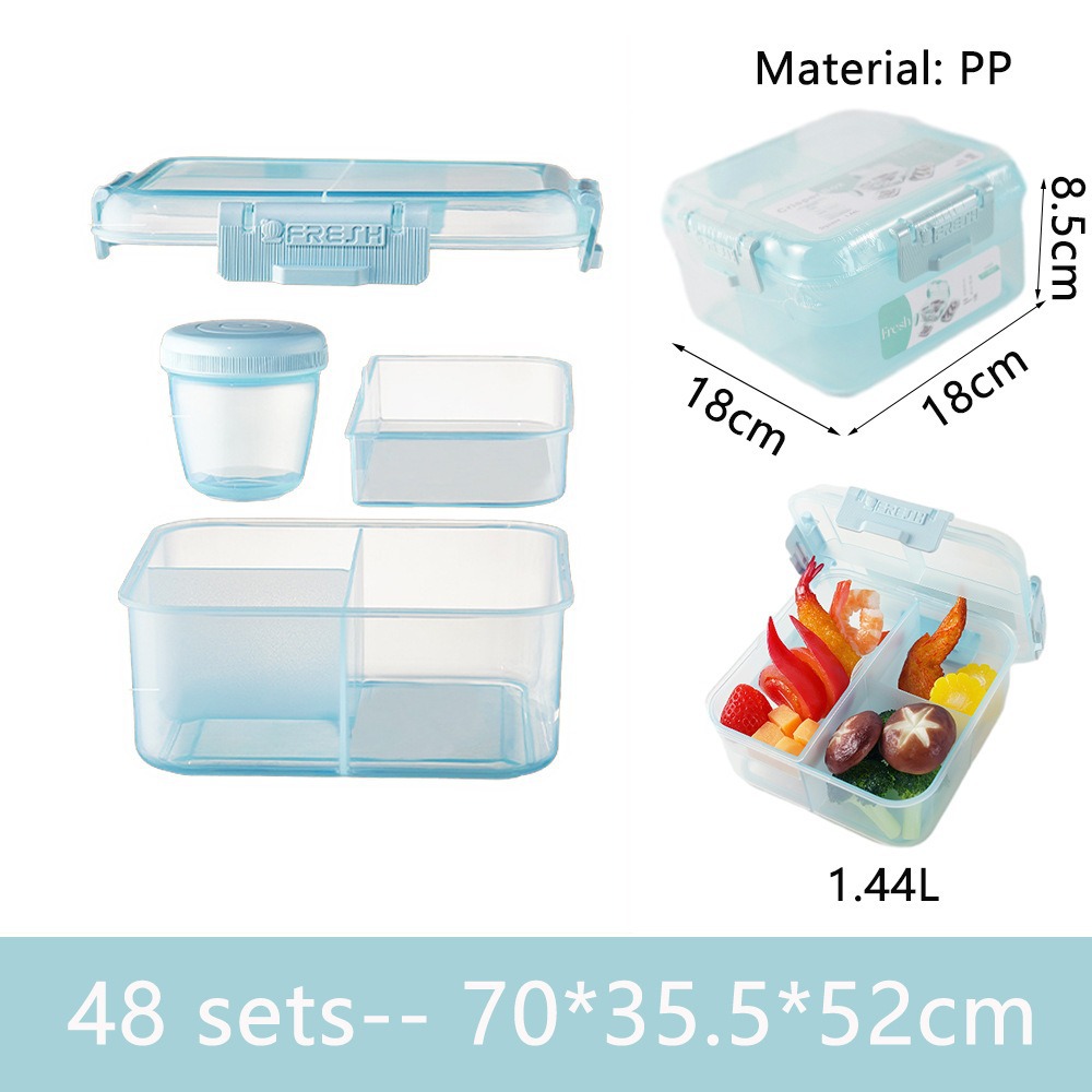 Ventas calientes de gran capacidad 1.44L cajas de almuerzo de plástico oficina estudiantes de almacenamiento de cajas de almuerzo de refrigerador