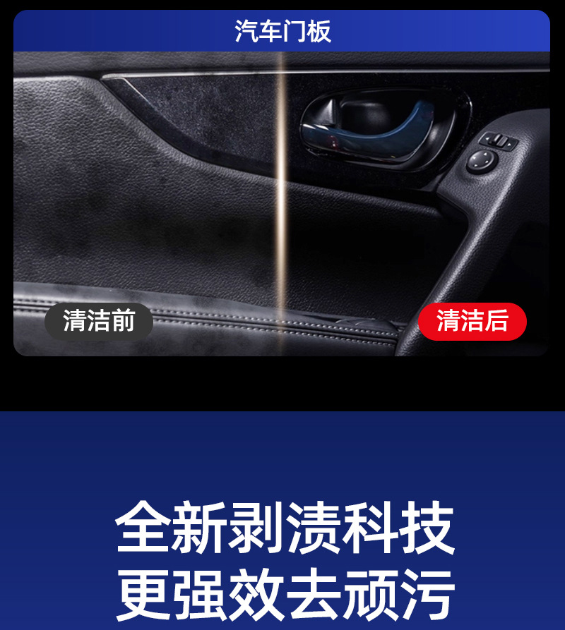 Debedi Car Steering Wheel Cleaner Interior Door Panel Foam Cleaner Water-Free Renovation Maintenance Interior