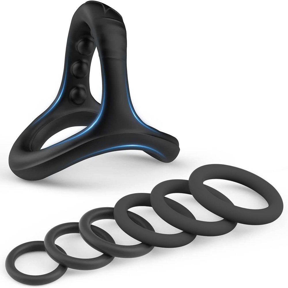 Anillo de bloqueo masculino anillo de prepucio anillo de silicona anillo de pene coqueteo sexual adulto productos sexuales fábrica directa