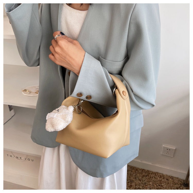 Women's Elegant Fashion Solid Color Square Zipper Handbag Pu Leather Shoulder Bags display picture 2