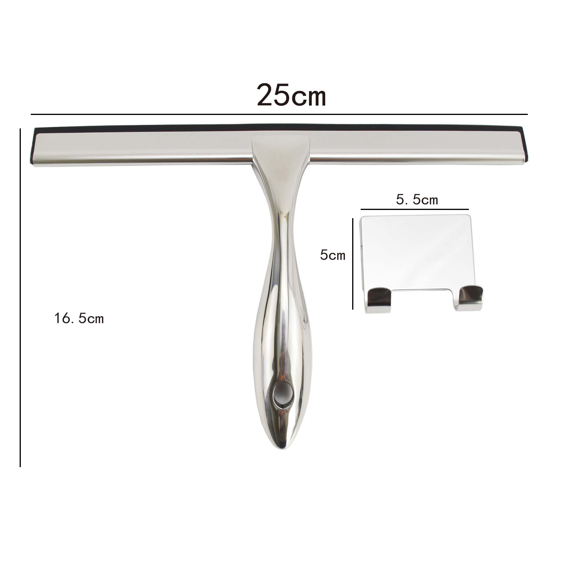 Mango corto 10 pulgadas plata + gancho cuadrado