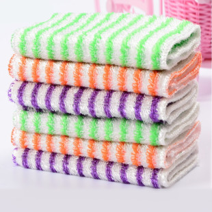 A Generation of Pure Bamboo Fiber Oil-free Dishwashing Cloth Kitchen Cleaning Dish Cloth Household Decontamination and Oil-free Bamboo Charcoal Dishwashing Towel