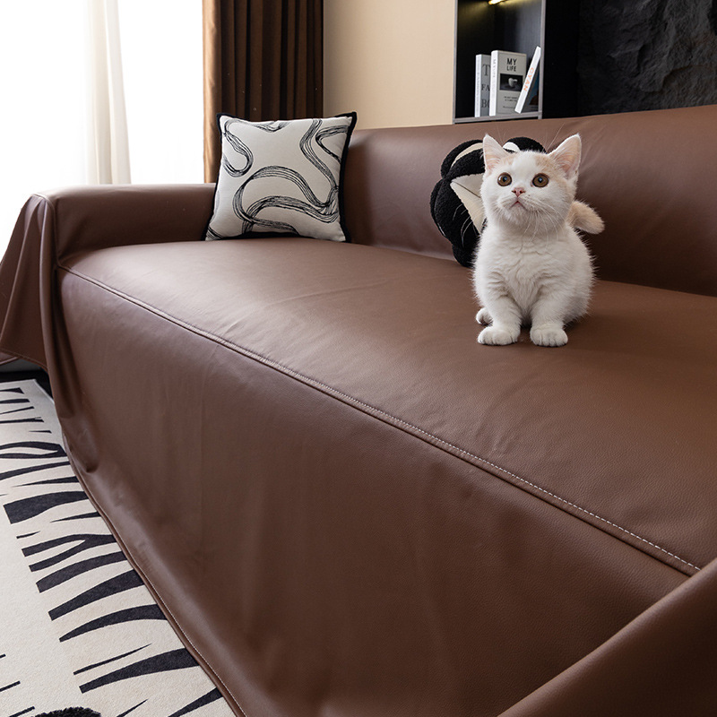 Style minimaliste européen, romantique français, housse de canapé extensible, résistante aux rayures, antidérapante, lavable et élastique, adaptée aux animaux de compagnie_voghion.com