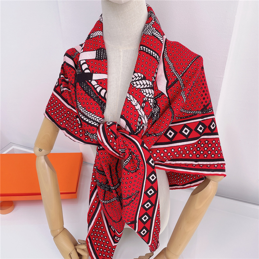 Women's Fashion Flower Imitation Cashmere Printing Shawls display picture 39