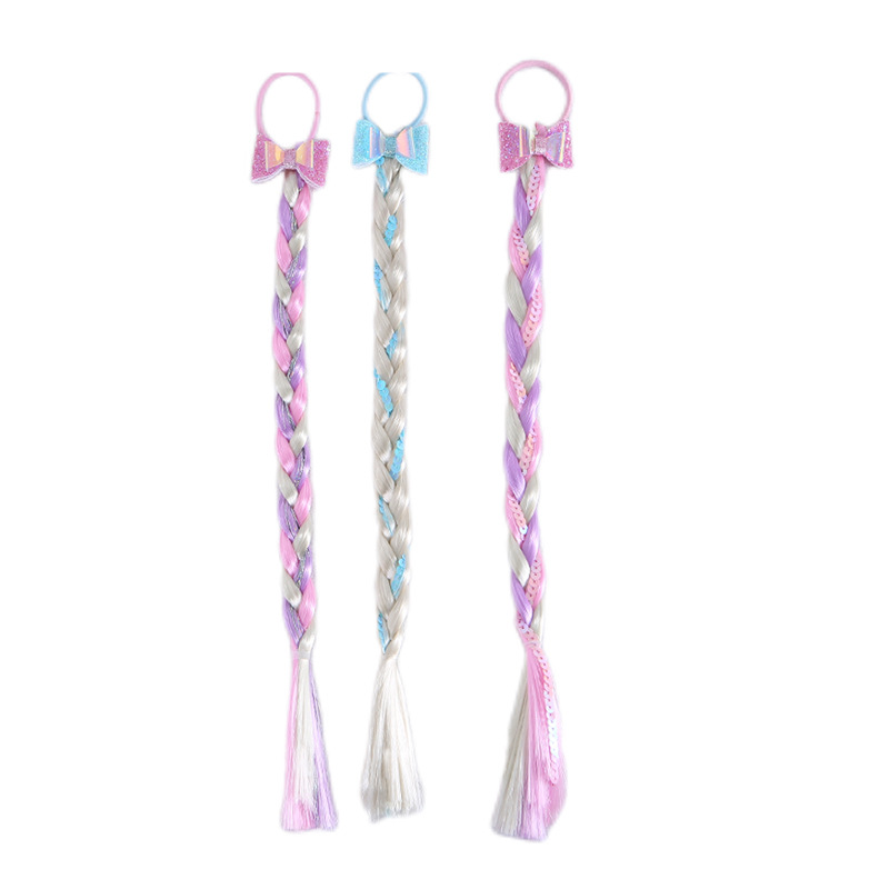 32g Weight Hair Tie Hair Accessories Type 1 Piece Quantity Holiday, Party Occasion Plastic Material Color Block Pattern All Seasons Season Kid'S Gender Cute Style Cute Kid'S Color Block Plastic Hair Tie 无