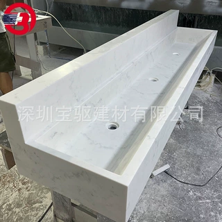 学校幼儿园洗手台加长洗手盆易清洁防渗色亚克力人造石一体盆