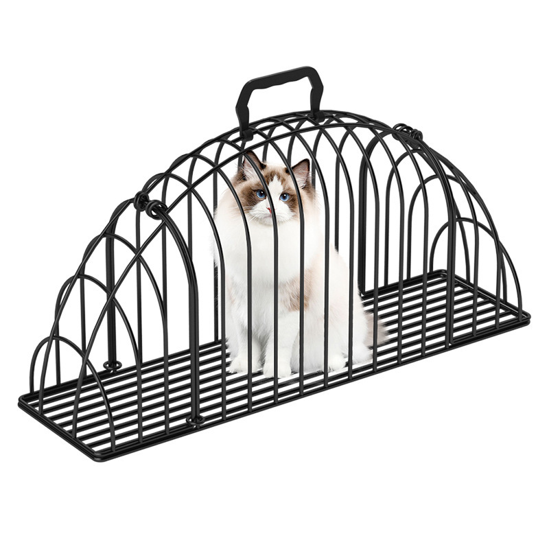 Jaula para lavado de gatos, jaula para secado de gatos, bolsa para baño de gatos, accesorios fijos para gatos, jaula antiarañazos para mascotas, duradera.