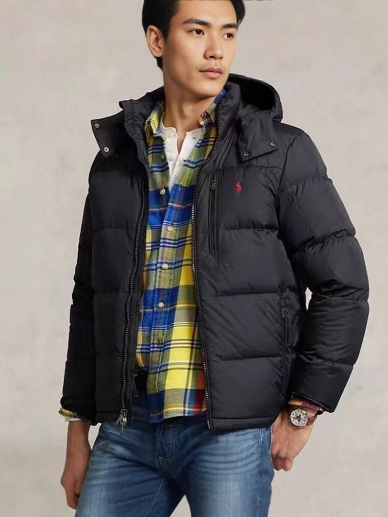 winter keep warm classic down jacket with hood for leisure