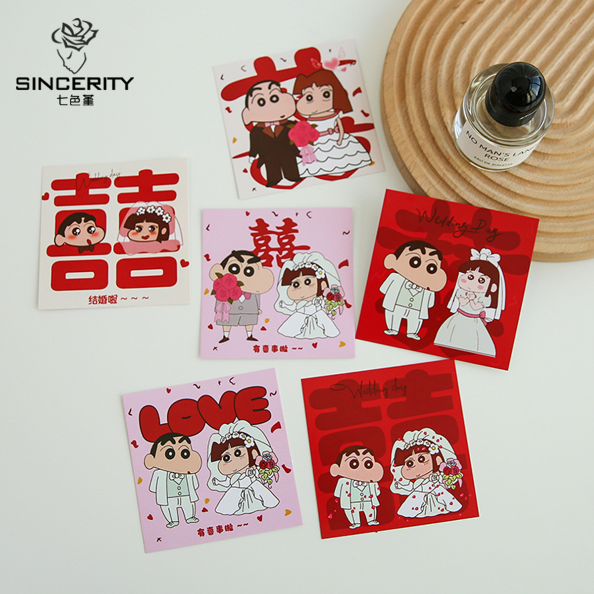 Siete colores cordier pequeñas nuevas bodas tarjetas de fiestas de flores productos festivos tarjetas de embalaje de flores floristas materiales de flores