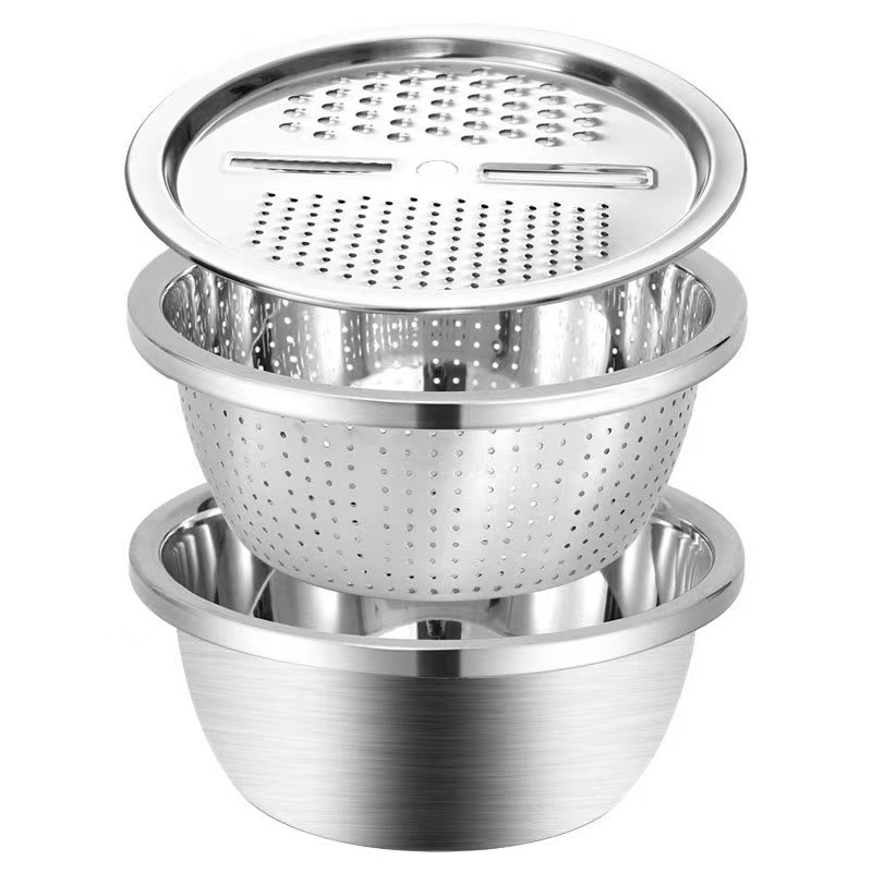 Juego de tres piezas (28cm lavabo 28cm tamiz de arroz europeo 28cm placa de cepillado)
