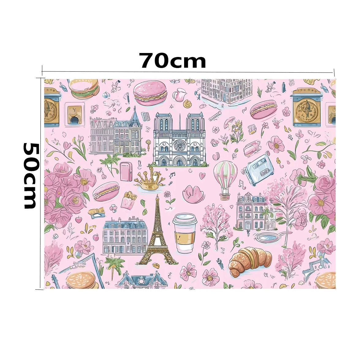 Cuento de hadas francés papel de embalaje de París Torre Eiffel elemento macaron sistema encantador adecuado para el embalaje de regalos de vacaciones image 16