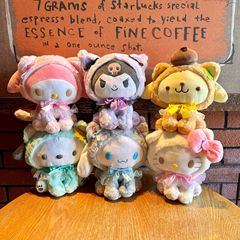 日本の漫画アニメーション横たわるサンリオクロメメロディシナモンドッグぬいぐるみ人形キャッチマシン人形