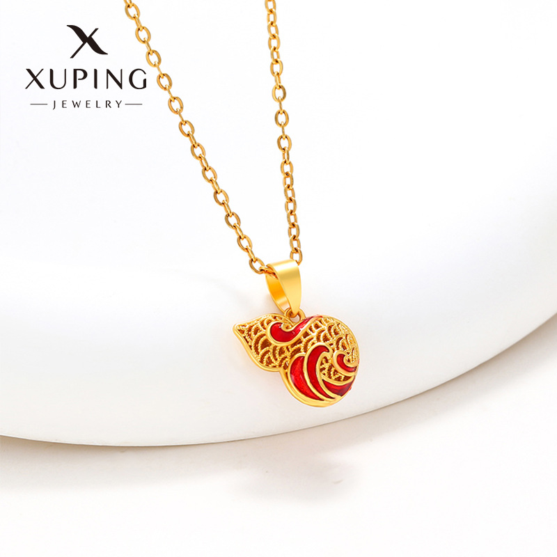 Xuping aleación de cobre chapado en oro hueco pequeño y delicado colgante colgante de calabaza de moda nacional para mujeres colgante retro colgante
