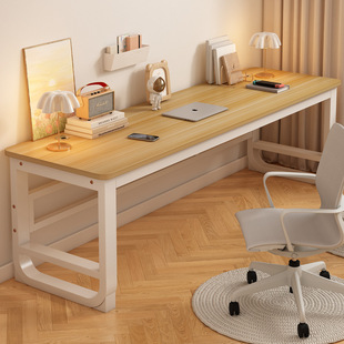 J^Simple Double Computer Desk Kidsren's Writing Desk E-Sports Solid Wood Desk Student Home Study Desk All-In-One Office