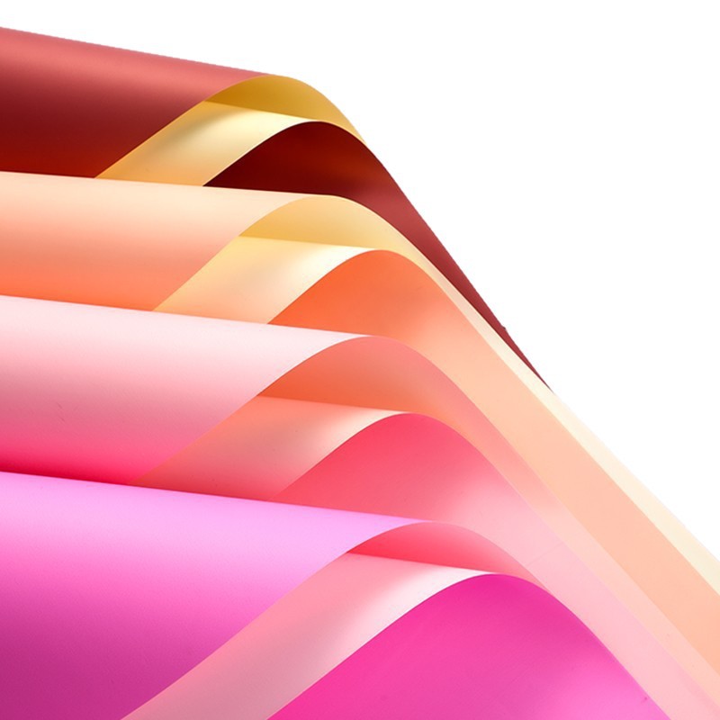 Siete colores cordier de dos colores papel de color sólido papel de oro de papel de oro lipa ramo de flores impermeable papel de envoltura de flores materiales de flores papel de embalaje de flores