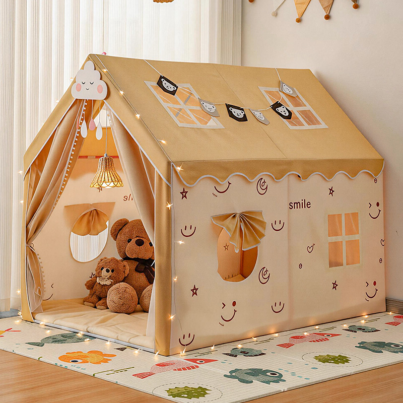 Children's tent indoor princess house for boys and girls castle room baby playhouse secret base girls' toys separate bed